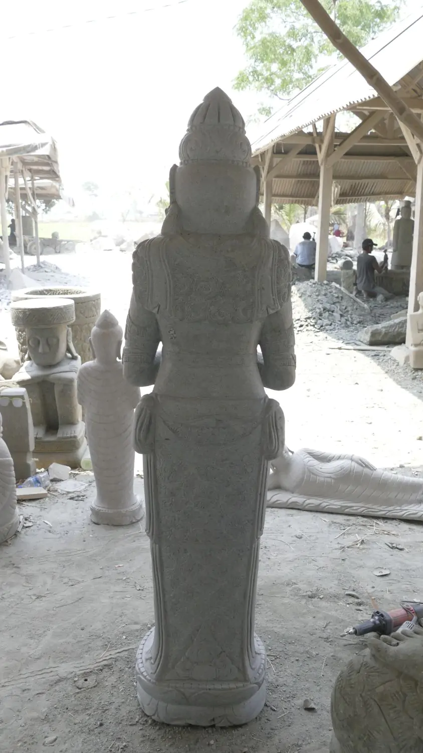  Product image 6 of the product “Standing Sri Dewi. Made from riverstone. Height 180cm ”